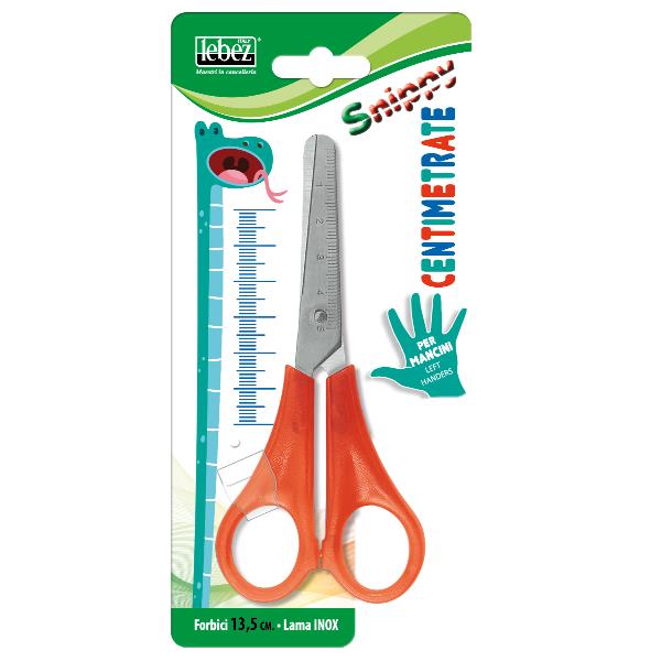 Forbice per mancini da 13,5 cm a 3 colori assortiti 8007509060285