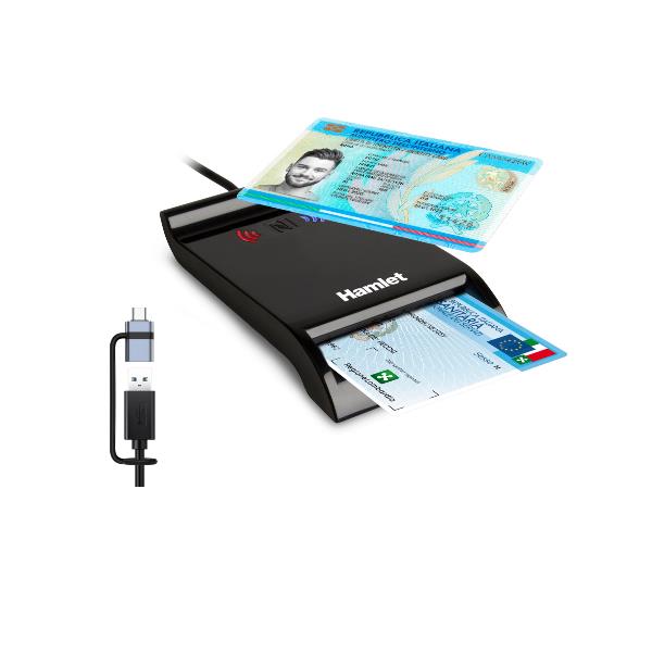 Lettore usb smart card contatto nfc cie cns ts 8000130594563