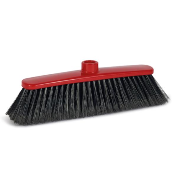 Scopa iris nera bassa per interni con setole piumate 8052474195418