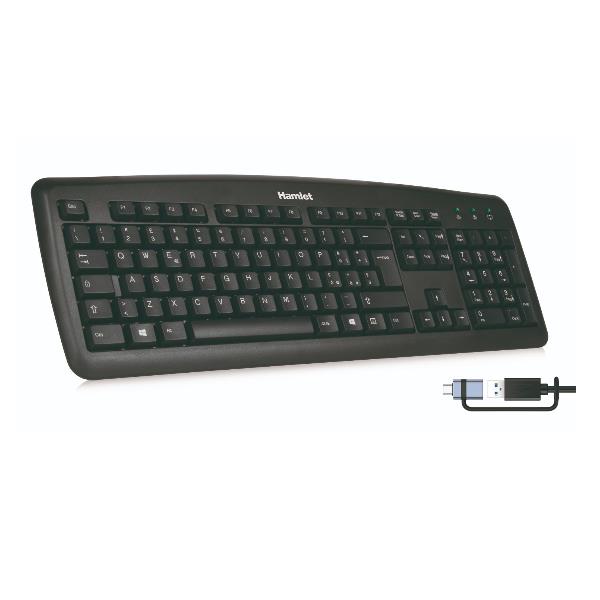 Tastiera business italiana soft touch con adattatore usb-c. 8000130594549