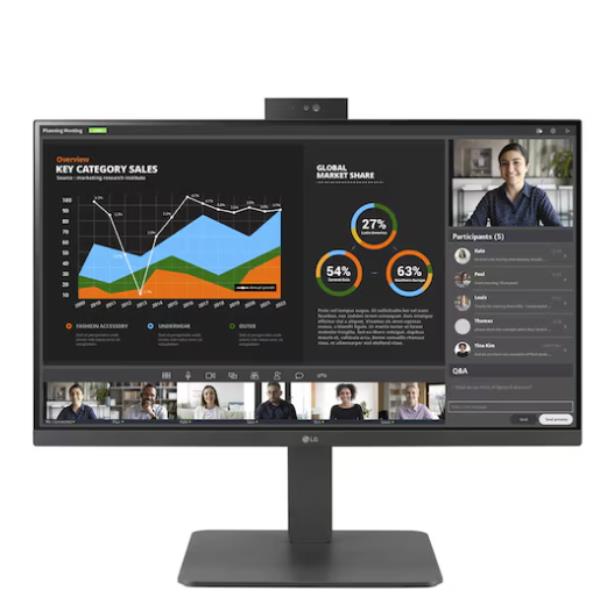 Monitor lg business 24 pollici full hd con webcam e speaker integrati 8806096134207