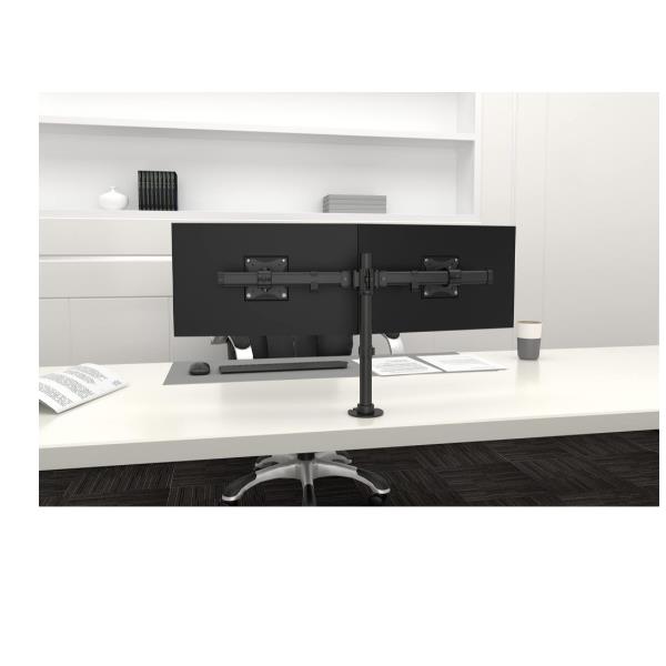 Braccio monitor fellowes focus dual nero da 13 a 27 pollici 8719747106600