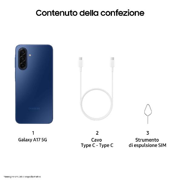 Samsung galaxy a17 5g da 4+128gb blu con display super amoled 8806097640240