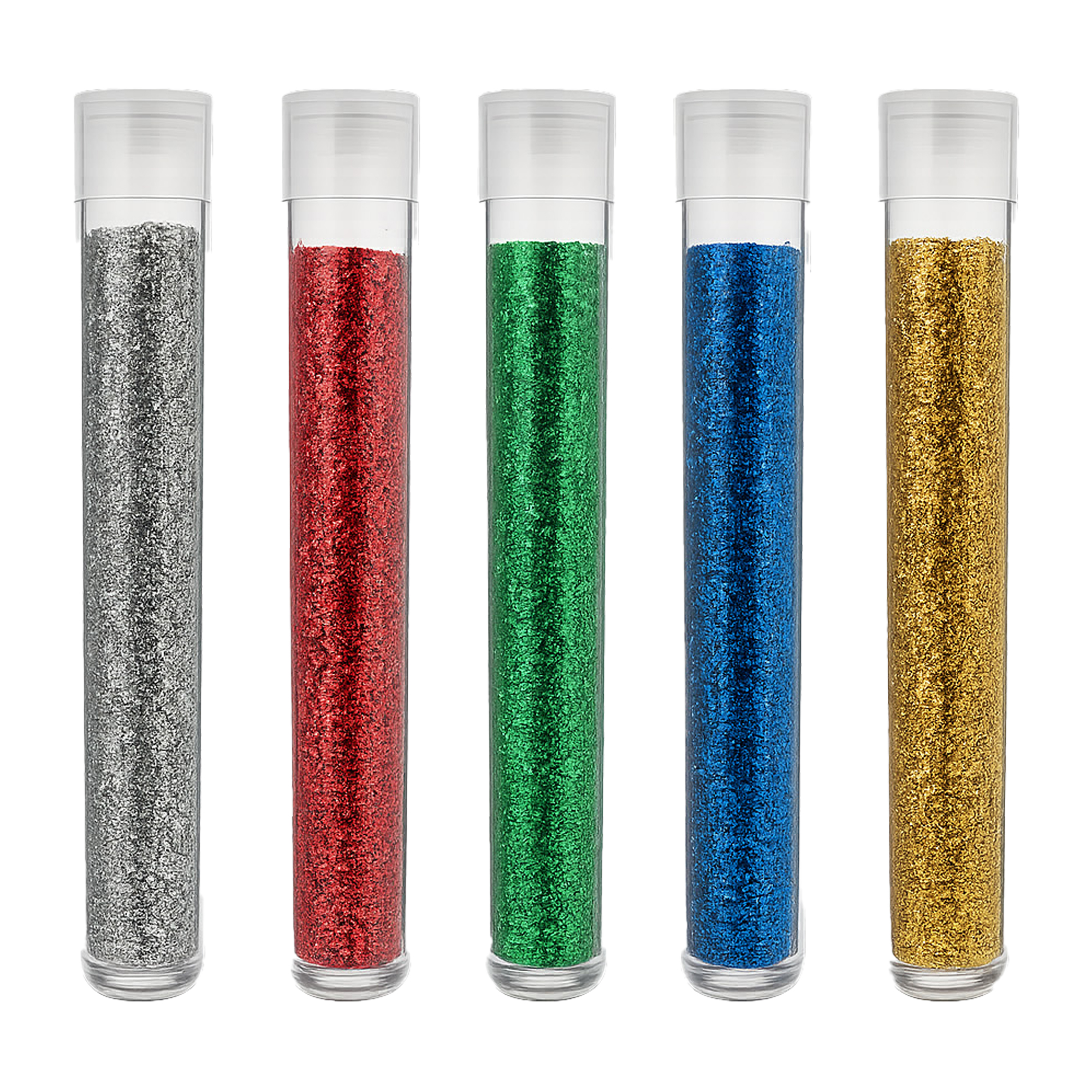 Glitter Bio grana fine - 10ml - colori assortiti - Deco - blister 5 flaconi