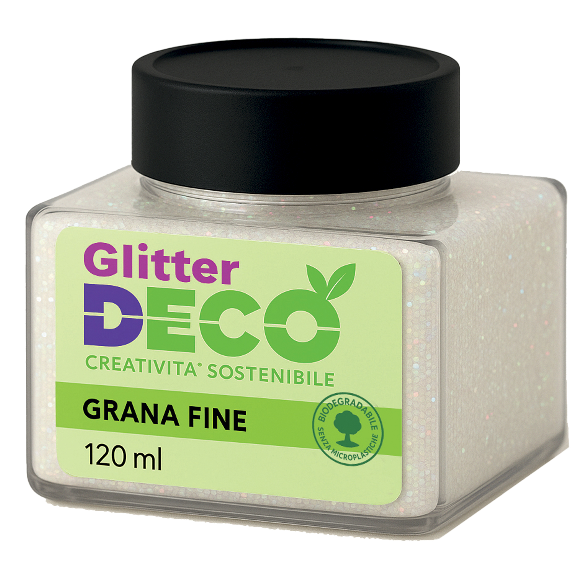 Glitter biologico fine bianco iridescente 120 ml 8004957134032