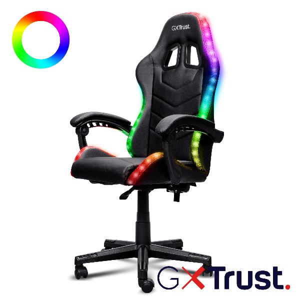 Sedia da gaming trust gxt704 roniq con illuminazione led rgb 8713439259797