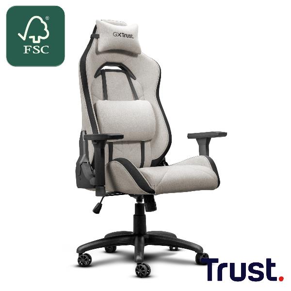 Sedia gaming premium trust gxt 723b ruya beige tessuto 8713439255324