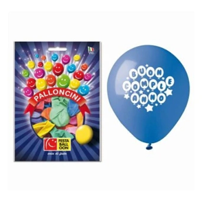 PALLONCINO BUON COMPLEANNO MEDIUM - D. 26 CM - COLORI ASS. - PZ 16