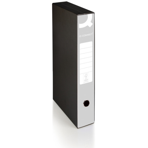 Registratore di protocollo con custodia q-connect grigio 28x35 cm 8014819490169