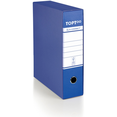 Toptoo by q-connect registratore protocollo blu 28,5x35 cm dorso 8 cm 8014819490794