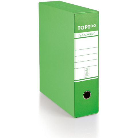 Registratore protocollo toptoo verde 28x35cm dorso 8cm certificato fsc 8014819490893