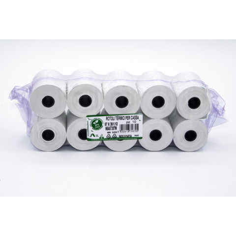 Rotoli registratore di cassa carta termica bpa free 48g/m² 57mm 8050616758705