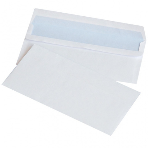 Buste autoadesive bianche 11x22 cm senza finestra 5901503697382