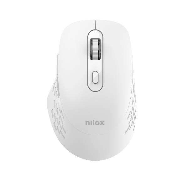 Mouse wireless doppia connessione 1600 dpi bianco nilox 8431775136434