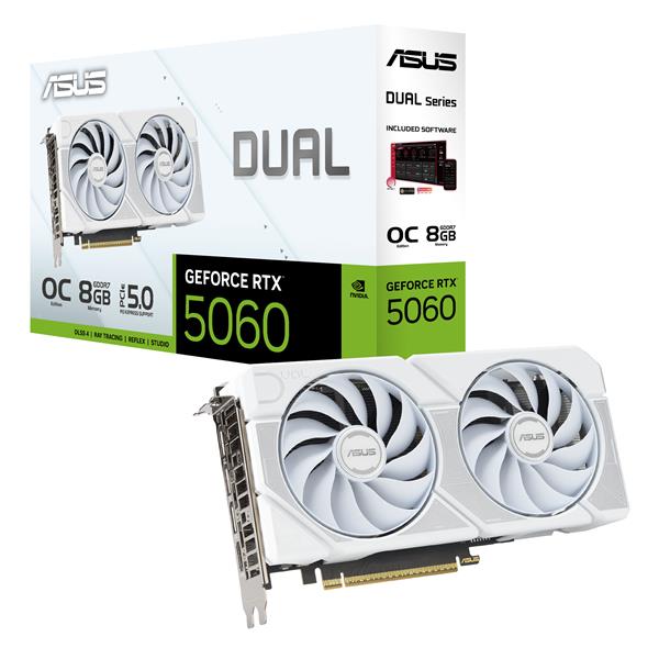 Scheda grafica asus dual geforce rtx 5060 white edition 4711636196963