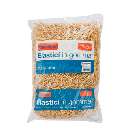 Elastici in gomma Nikoffice busta da 1 Kg Ø 80 mm - 06NIK022