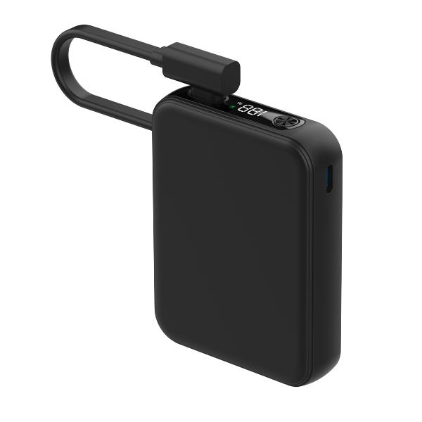 Power bank portatile 5000 mah sottile con cavo integrato 8021735224914