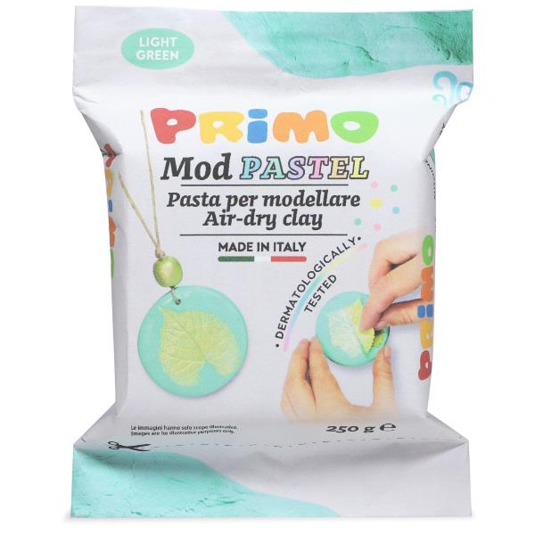 Pasta modellabile verde pastello da 250 grammi, non richiede cottura 8006919428555