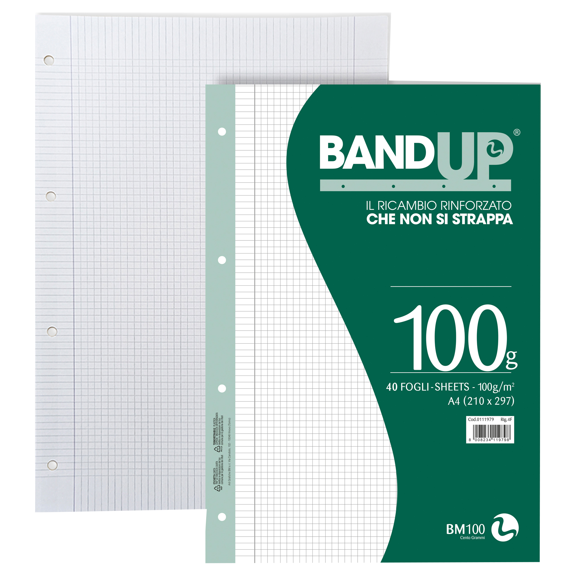 Ricambi per rilegatura rinforzati bandup a4 100g 8008234119798