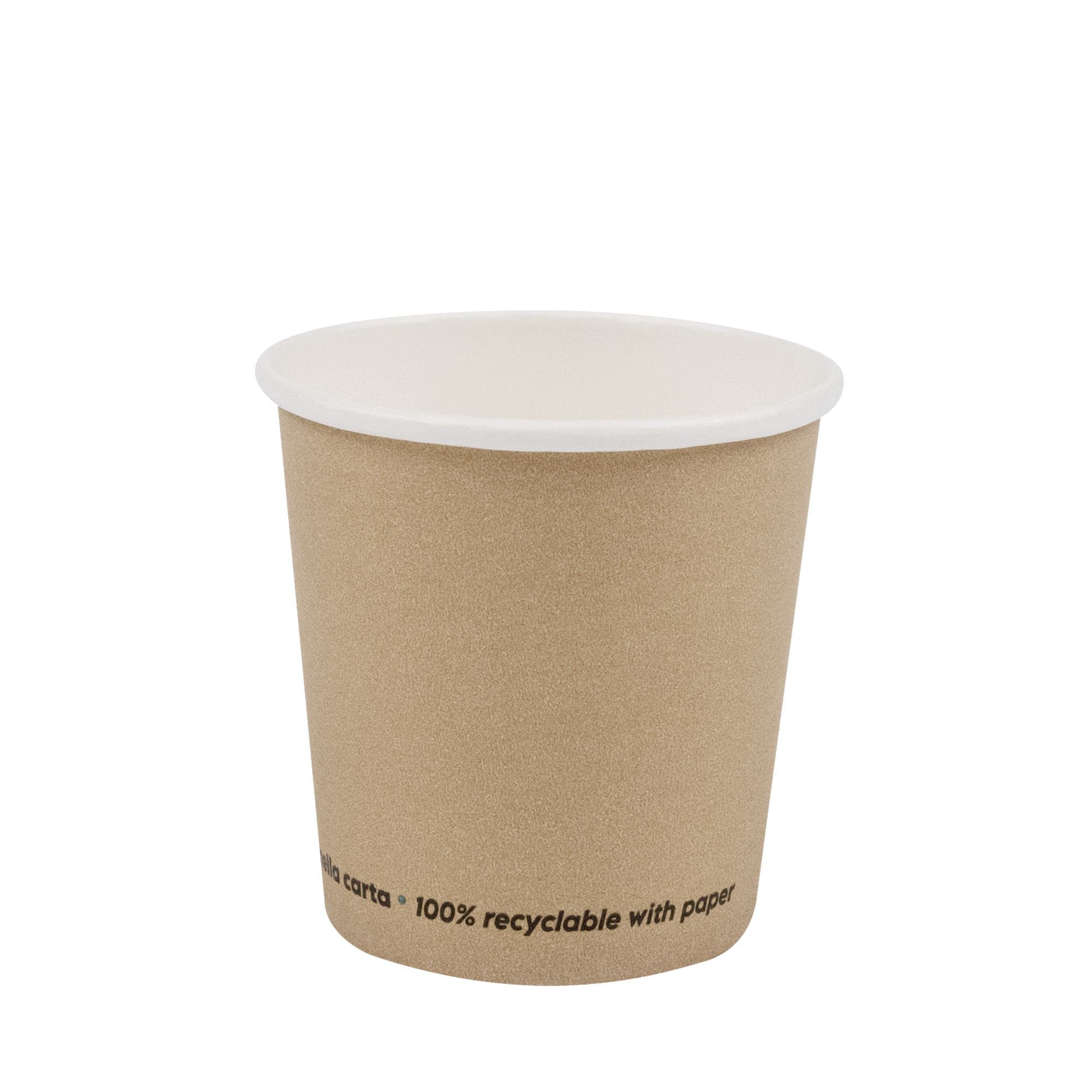 Bicchiere caffè - carta - 75 ml - avana - Signor Bio - conf. 50 pezzi