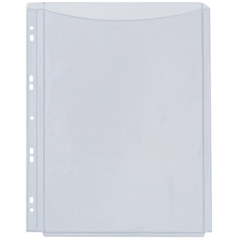 Buste a soffietto Q-Connect a perforazione universale A4 PVC trasparente - conf. 5 pezzi - KF00138
