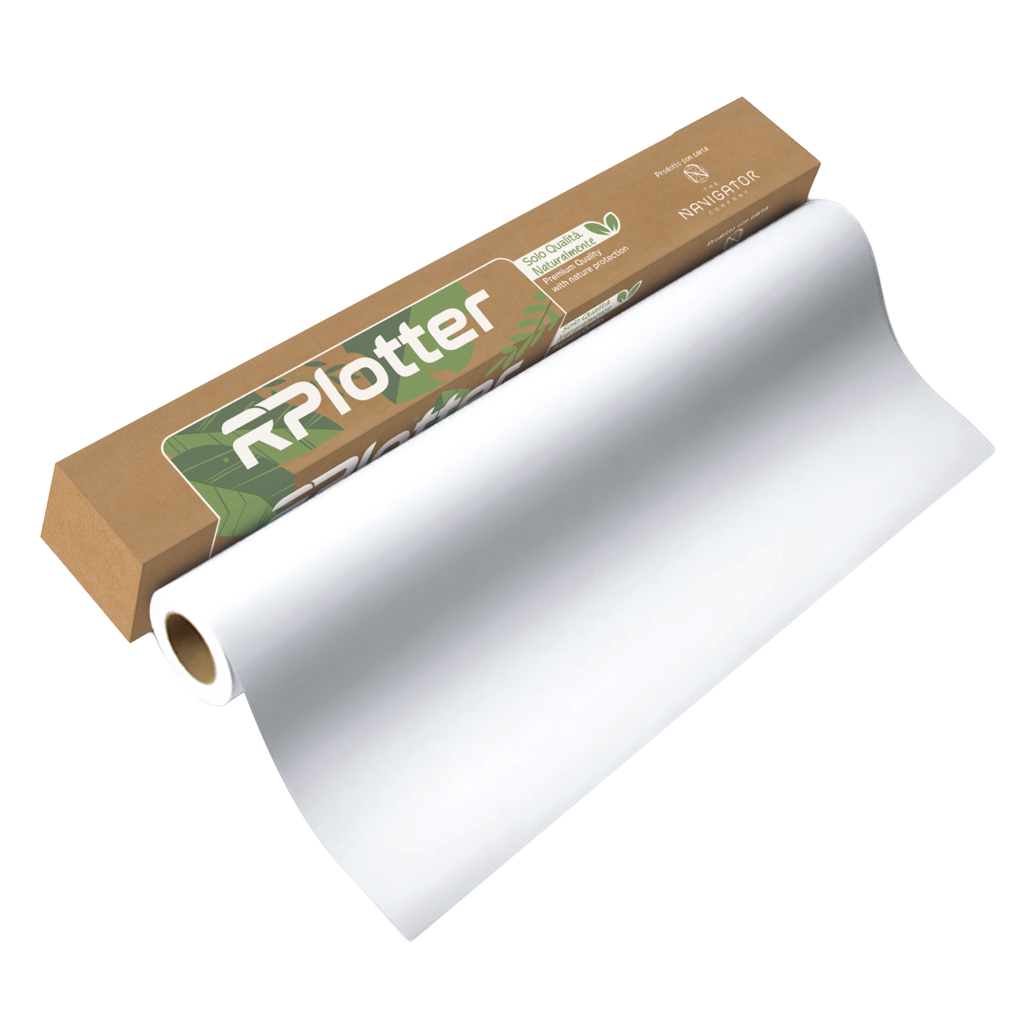 Carta plotter - 610mm x 50mt - 90 gr - inkjet/laser - bianco - Navigator