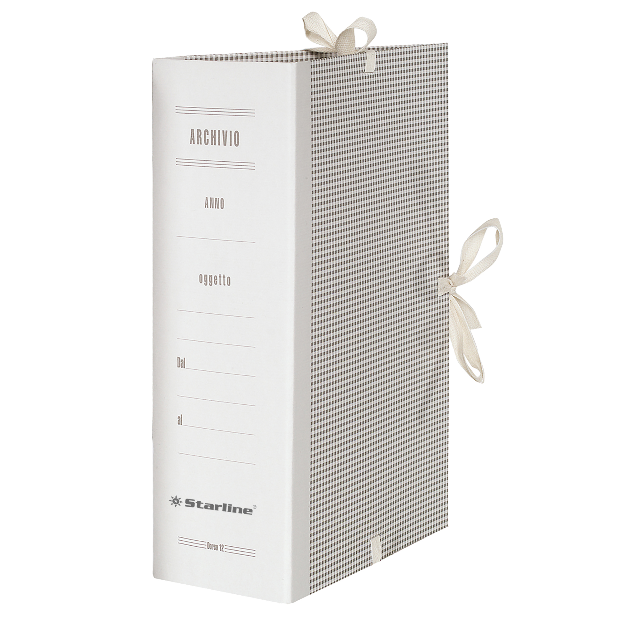 Faldone - lacci incollati - tela - 35 x 25 cm - dorso 12 cm - Starline