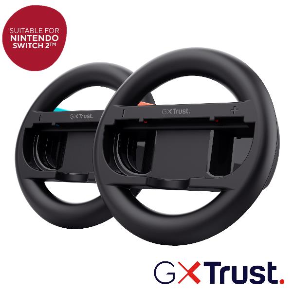 Volante per nintendo switch joy-con, 2 pezzi, trust gxt1257 nero 8713439260489