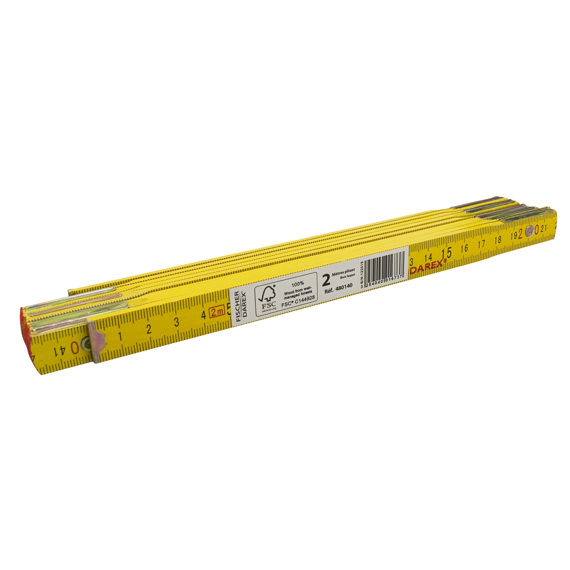 Metro pieghevole - 2m - legno - Fischer Darex