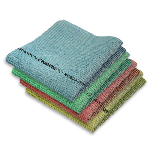 Panno in microfibra Eudorex Pro Micro Active PU 38x35 cm blu - conf. 5 pz - A1073
