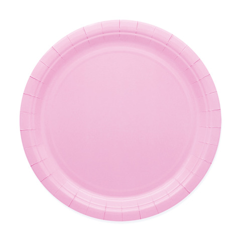 Piatti in carta di pura polpa di cellulosa Ecolor rosa conf. 25 pz 24 cm 74040