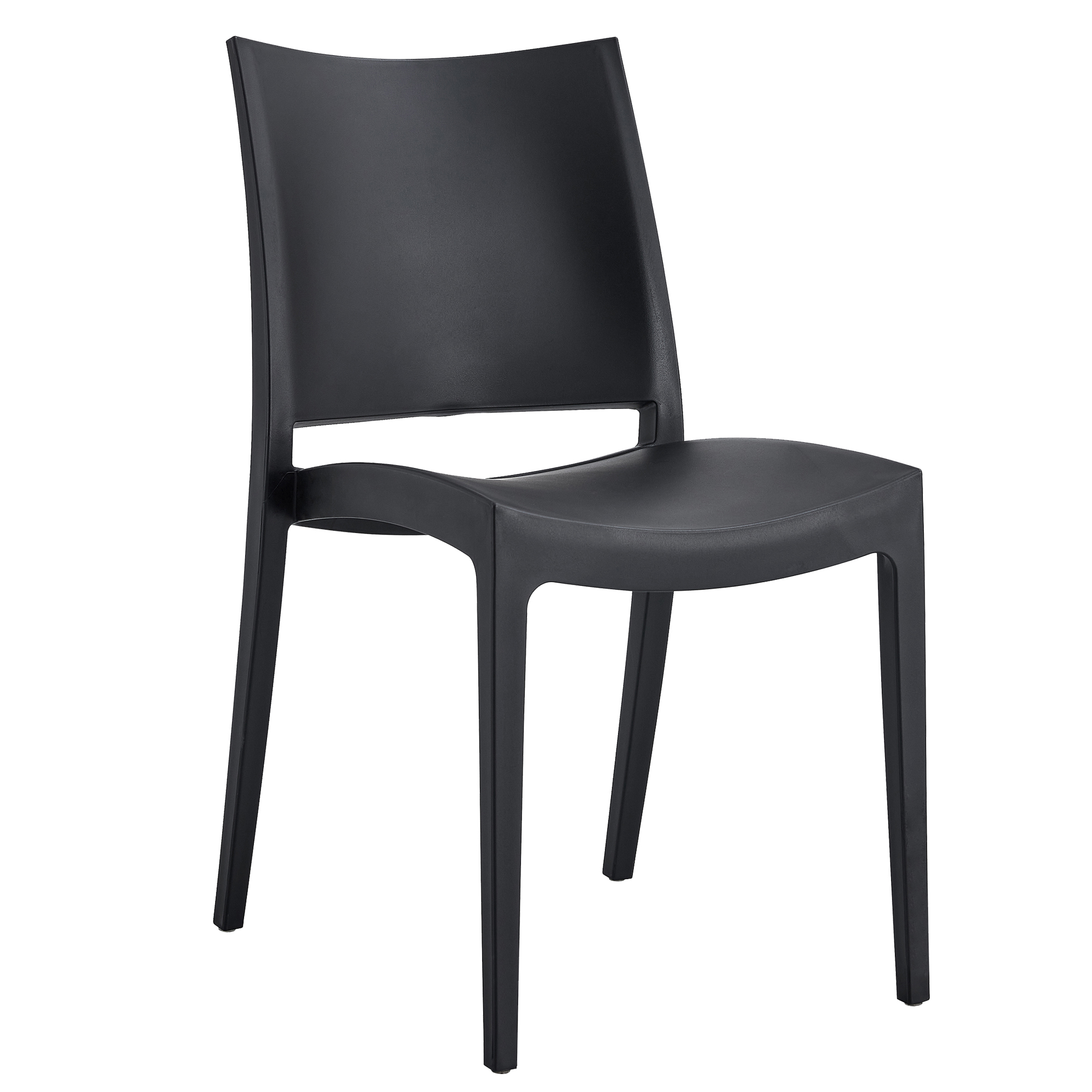 Sedia Flat - 56,5 x 44 x 81 cm - PP - nero - Verdelook