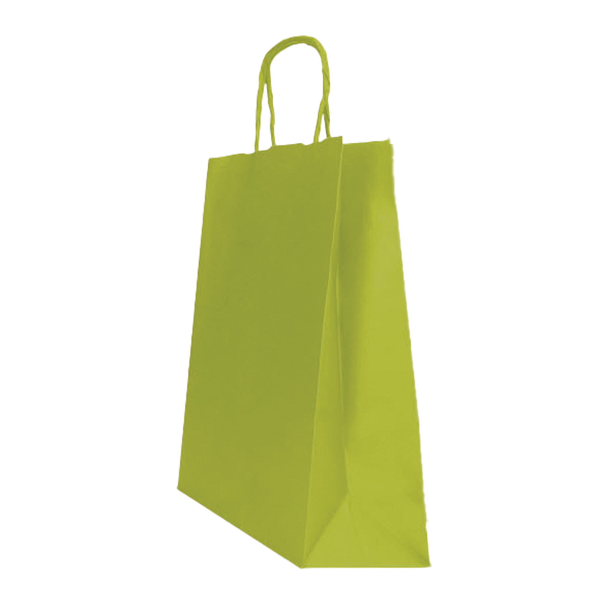 Shopper Twisted - maniglie cordino - 36 x 12 x 41 cm - carta kraft - verde fagiolo - Mainetti Bags - conf. 25 pezzi