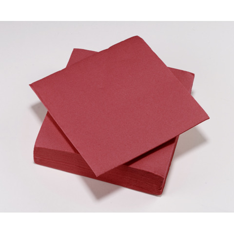 Tovaglioli microgoffrati Tavola Viva 38x38 cm 2 veli conf. 40 pz bordeaux 61839