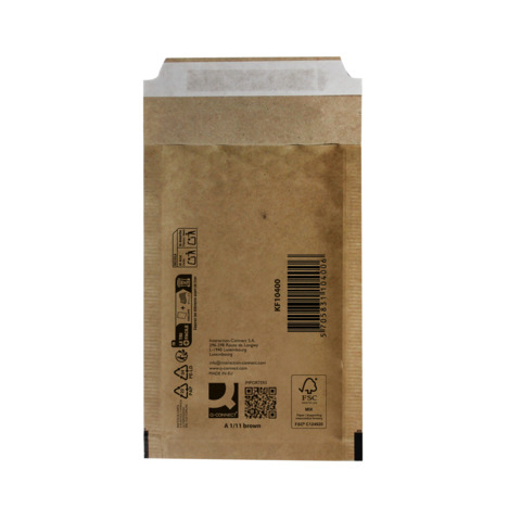 Buste imbottite per spedizioni Q-Connect avana 1/A - conf. 10 pz - 100x165 mm KF10420
