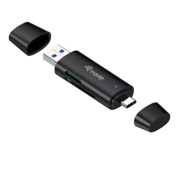 Lettore di schede equip 2 in 1, usb-c e usb-a, 5 gbps 4015867240557