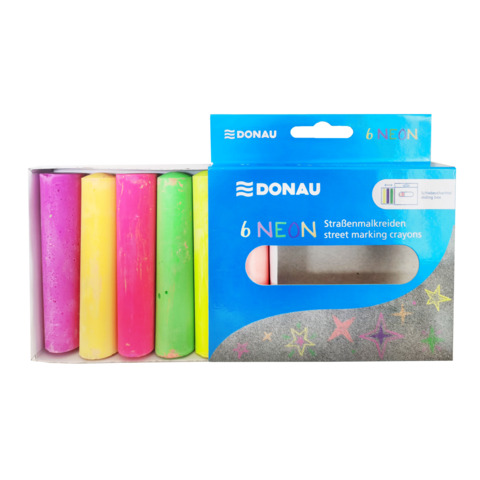 Gessetti Donau in conf. da 6 pezzi colori assortiti neon 330461