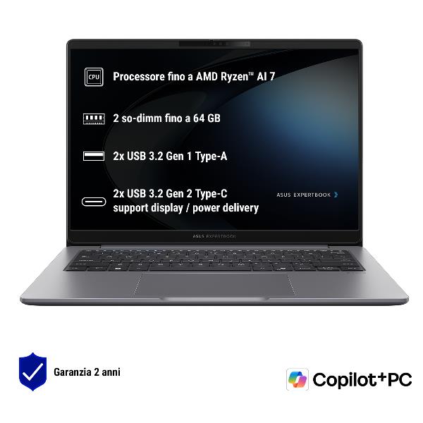 Asus expertbook pm3406cha portatile 14 pollici con 1tb e processore r7 4711636305907