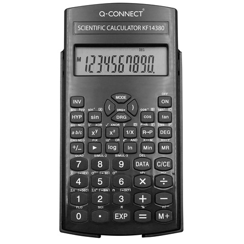 Calcolatrice scientifica Q-Connect 10 cifre - 145 funzioni - alimentazione a batteria - nero - KF14380