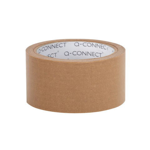 Nastro da imballaggio Q-Connect in carta Kraft 50 mm x 50 m 130 µm - conf. 6 rotoli - scrivibile - KF17145